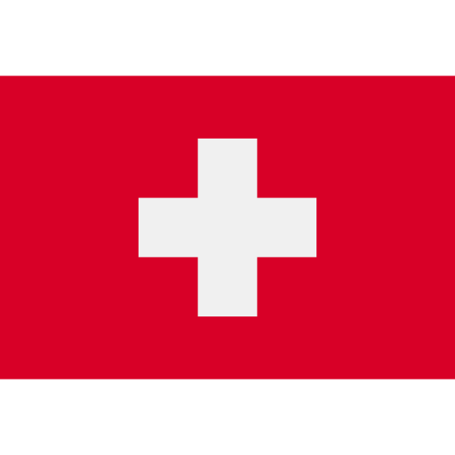 Icon of the Swiss flag, a red square with a white cross in the center.