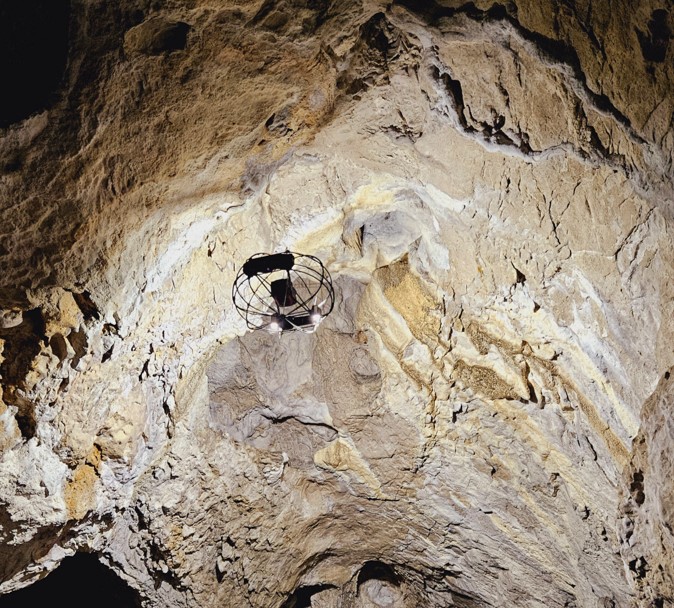 ASIO X drone flying inside an underground mine.